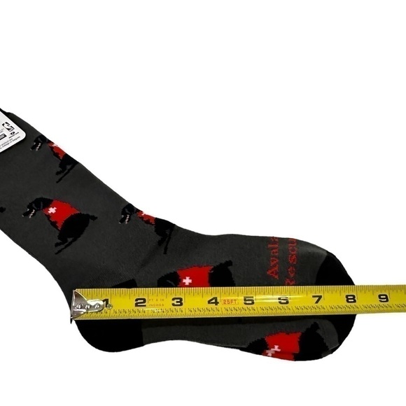 NWT Deer Valley Avalanche Rescue Dogs Tall Socks - Gray and Red - Picture 5 of 7